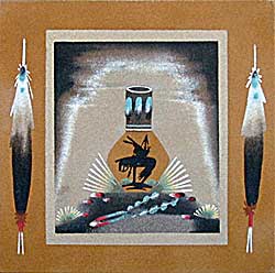Jeanette Johnson | Navajo Sandpainter | Penfield Gallery of Indian Arts | Albuquerque | New Mexico