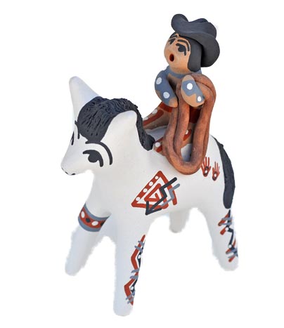 Felicia Fragua | Jemez Horse and Rider | Penfield Gallery of Indian Arts | Albuquerque, New Mexico
