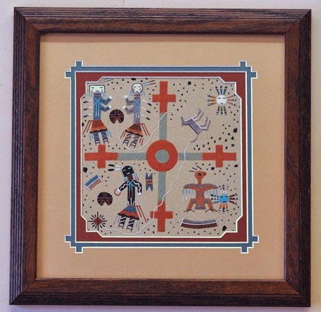 Gloria Nez | Navajo Sandpainting | Penfield Gallery of Indian Arts | Albuquerque, New Mexico