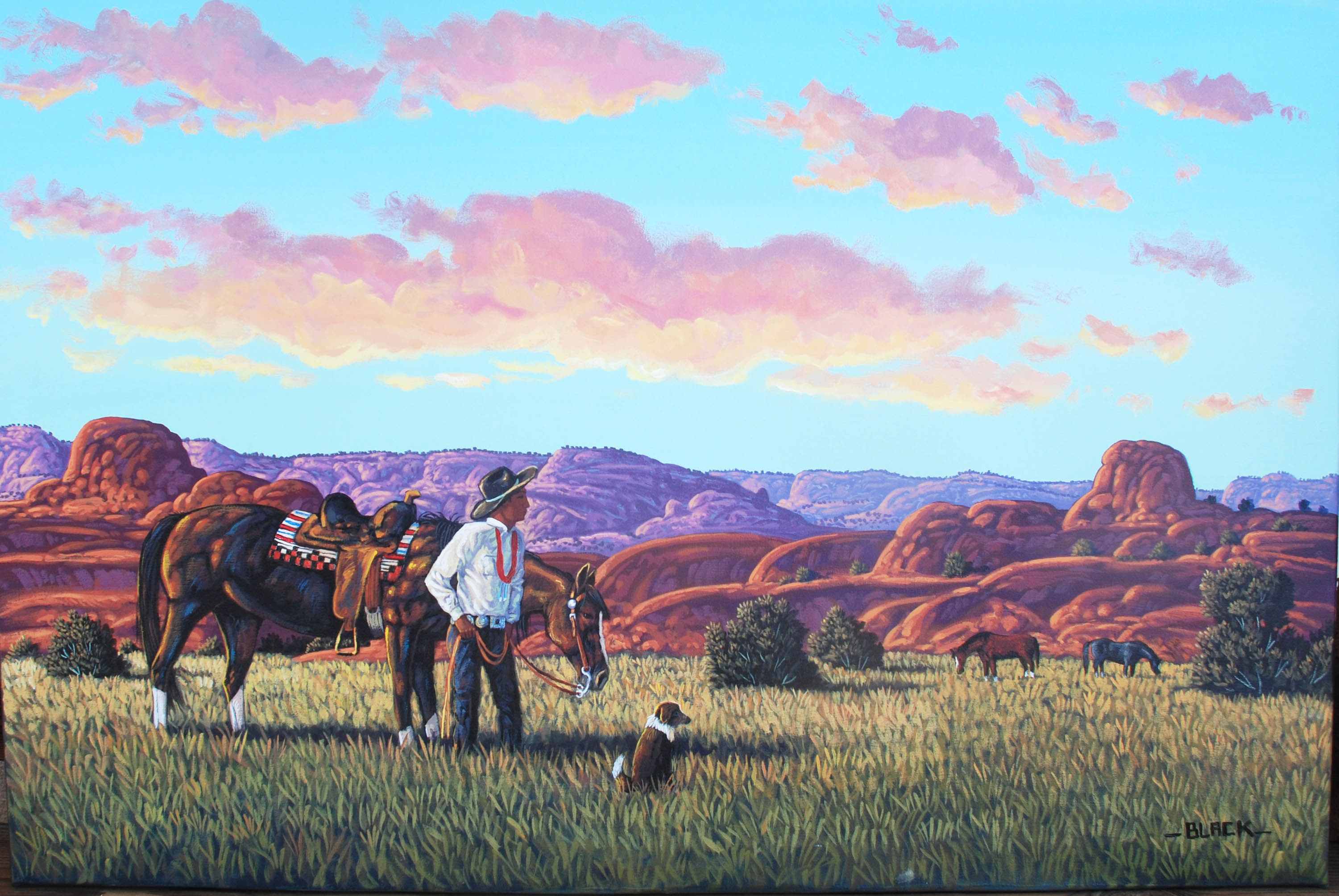 Jack Black | Navajo Reservation Painting | Penfield Gallery of Indian Arts | Albuquerque, New Mexico