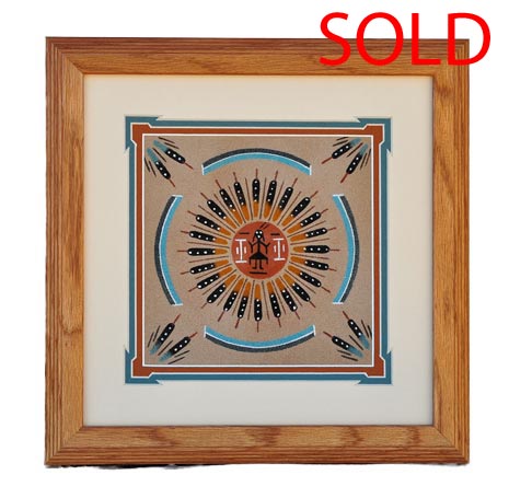 Lehi Benally | Navajo Sandpainting | Penfield Gallery of Indian Arts | Albuquerque, New Mexico