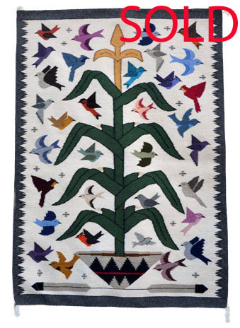 Lena Begay | Navajo Tree of Life Weaving | Penfield Gallery of Indian Arts | Albuquerque, New Mexico