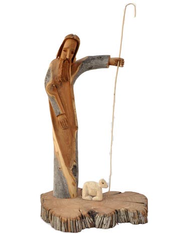 Ricardo Salazar | Good Shepherd Carving | Penfield Gallery of Indian Arts | Albuquerque, New Mexico