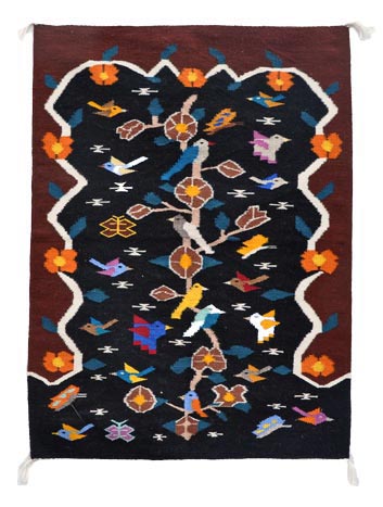 Wenora Joe | Navajo Tree of Life Rug | Penfield Gallery of Indian Arts | Albuquerque, New Mexico