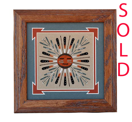 Wilton Lee | Navajo Sunface Sandpainting | Penfield Gallery of Indian Arts | Albuquerque, New Mexico