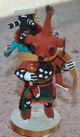Adrian Leon | Mudhead Doll assisting Koshare | Penfield Gallery of Indian Arts | Albuquerque, New Mexico