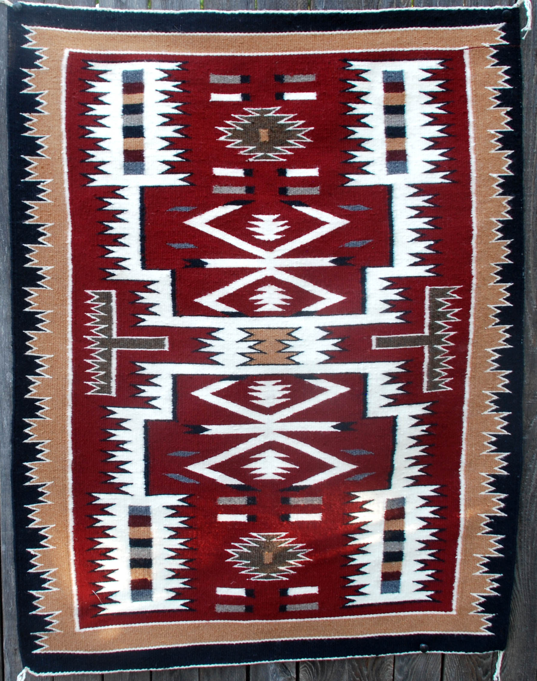Cecelia Dee | Navajo Storm Pattern Weaving | Penfield Gallery of Indian Arts | Albuquerque, New Mexico