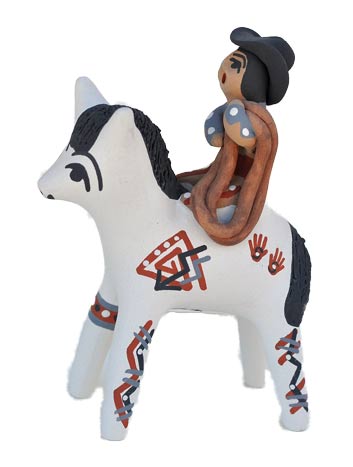 Felicia Fragua | Jemez Horse and Rider | Penfield Gallery of Indian Arts | Albuquerque, New Mexico