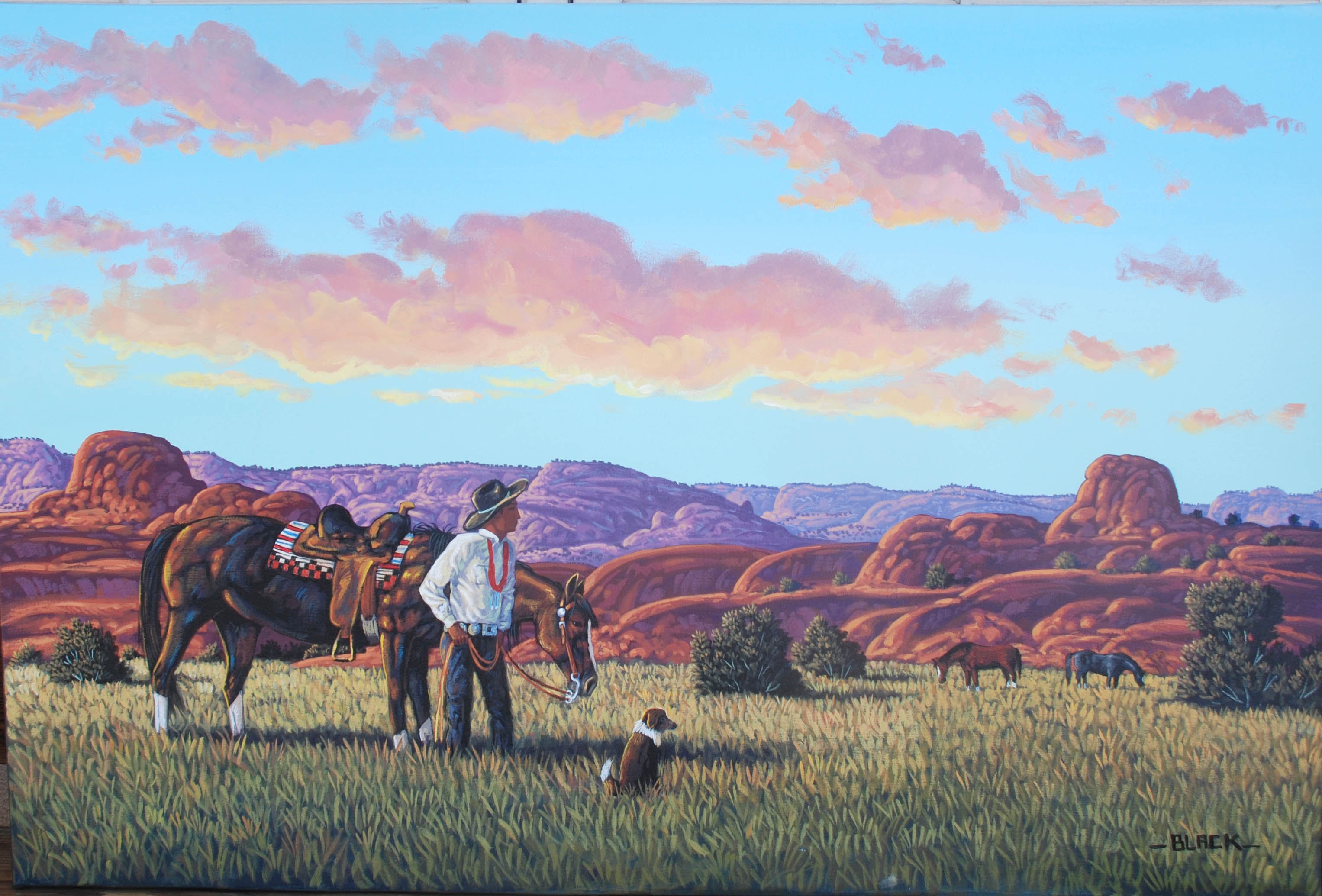 Jack Black | Navajo Reservation Painting | Penfield Gallery of Indian Arts | Albuquerque, New Mexico