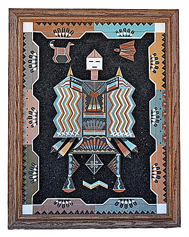 Sammy Myerson | Navajo Big Thunder Sandpainting | Penfield Gallery of Indian Arts | Albuquerque, New Mexico
